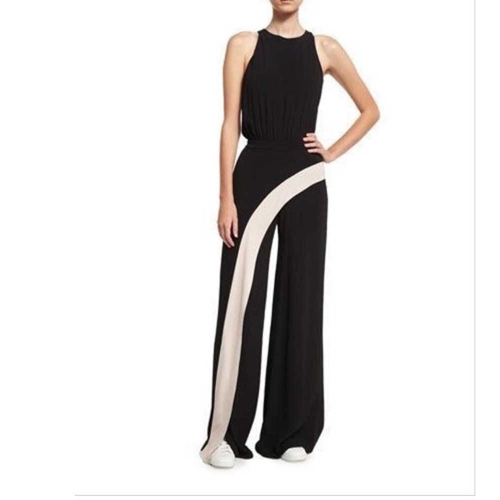 Alexis Contrast Wrap Sleeveless Jumpsuit Size Medium